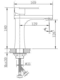 Смеситель для раковины Haiba HB10807 сатин